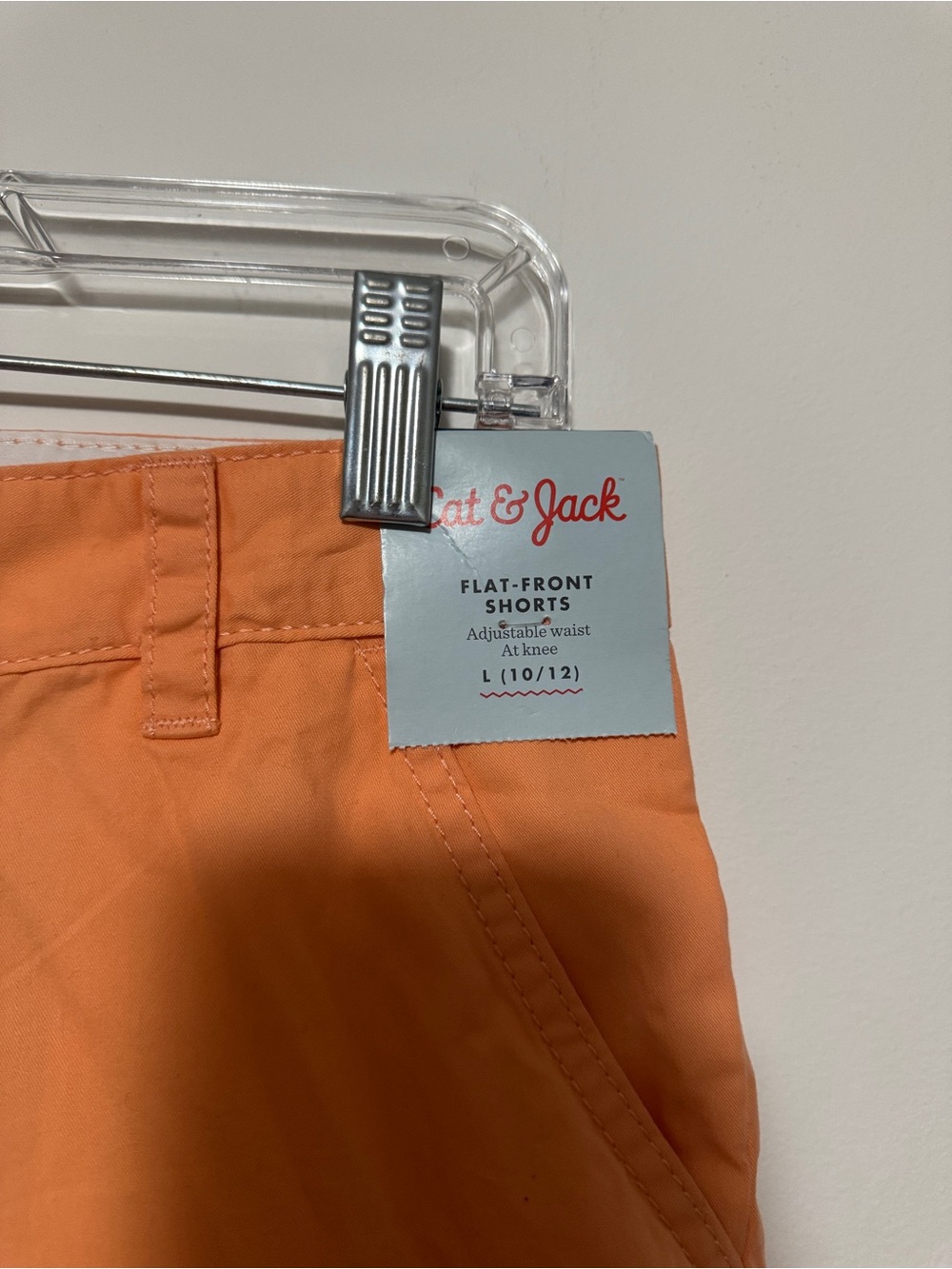 NWT Boy’s Cat & Jack coral Flat Front Shorts Size L (10/12) - Picture 8 of 15